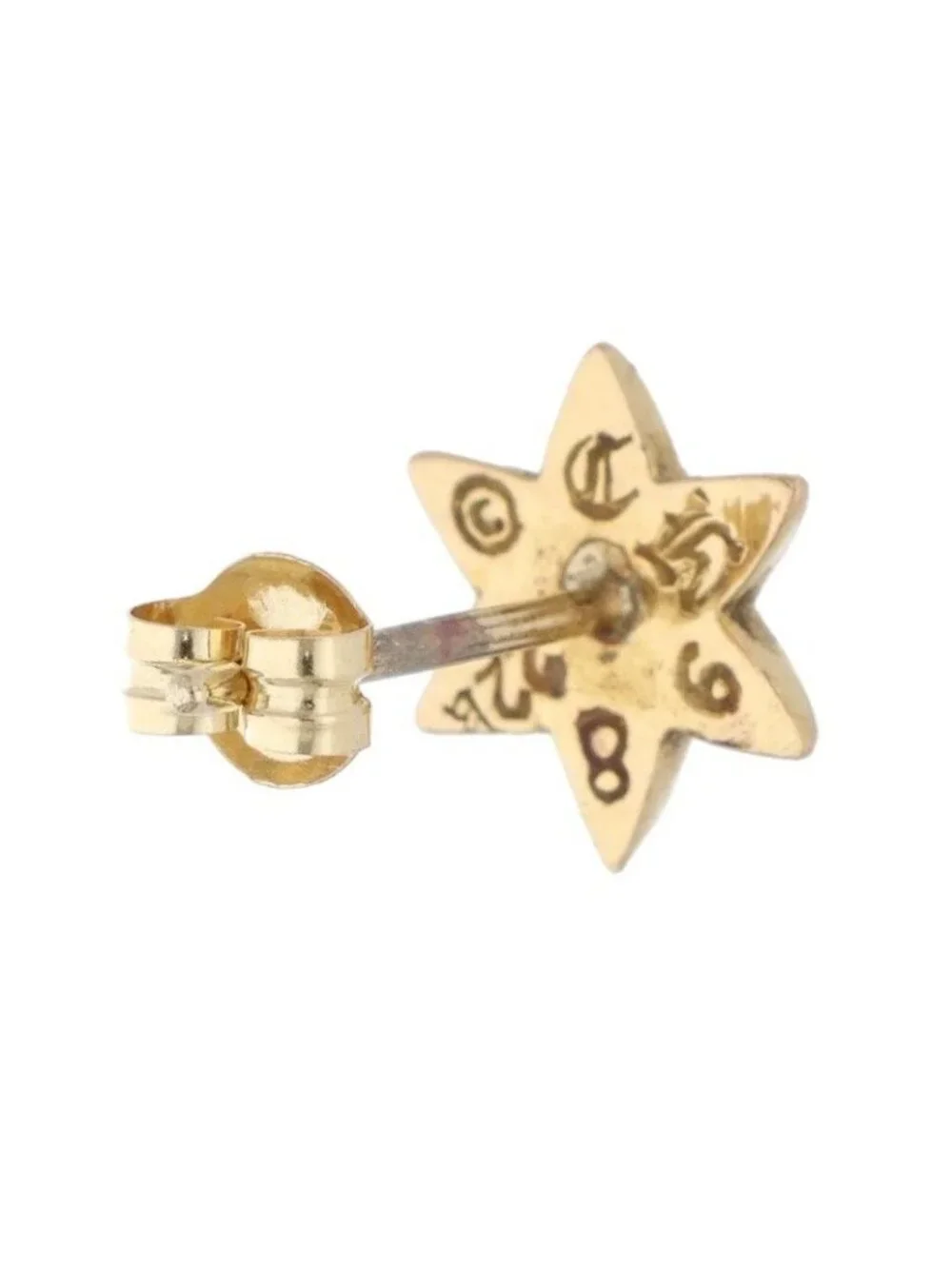 Chrome Hearts 22k CO Star Stud Gold Earrings